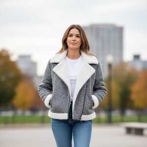 Ookie & Lala.   Black and White Teddy Jacket